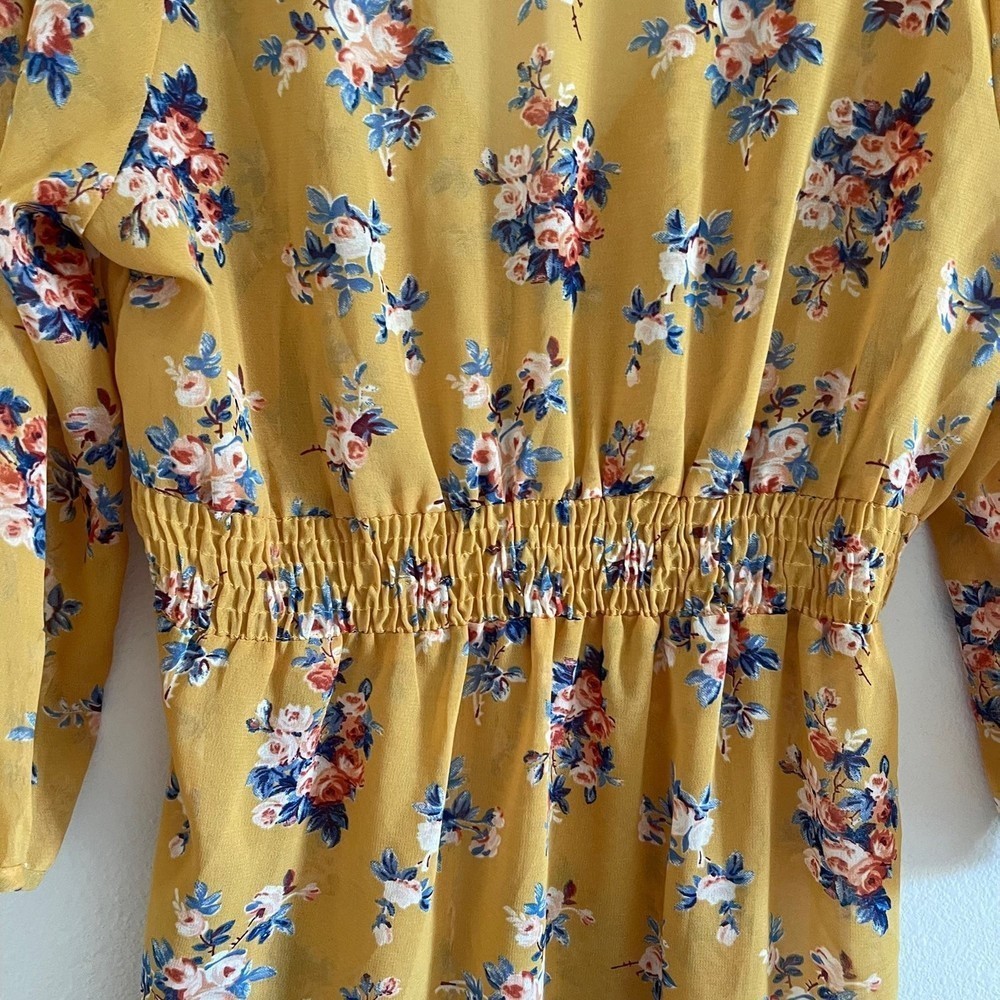 Live 4 truth Boho maxi cover up yellow floral size medium - Picture 7 of 8